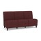 Lesro Siena Lounge Reception Armless 3 Seat Tandem Seating No Center Arms, Black, RF Nebbiolo Upholstery SN3102 - alternate 1